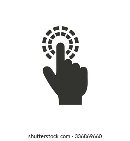 Touch icon on white background. Vector illustration.