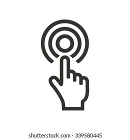 Touch   icon  on white background. Vector illustration.