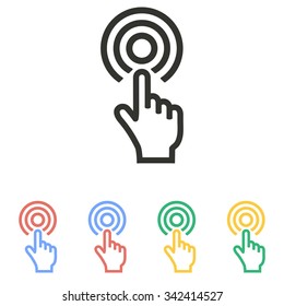 Touch   icon  on white background. Vector illustration.