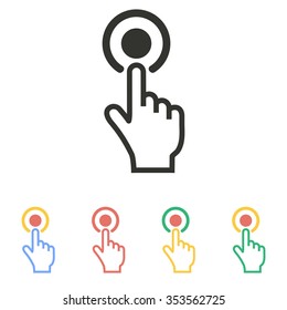 Touch   icon  on white background. Vector illustration.  