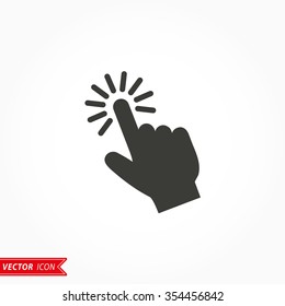 Touch   icon  on white background. Vector illustration.