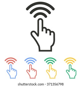 Touch   icon  on white background. Vector illustration.