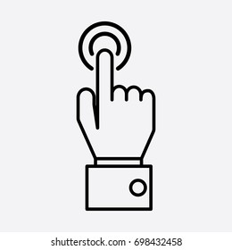 Touch icon on white background