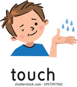 Touch. Icon of one of five senses