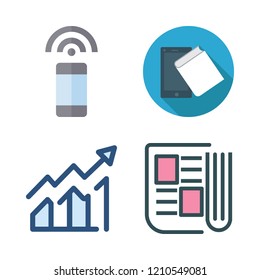 touch icon set. vector set about ebook, smartphone, profits and tablet icons set.