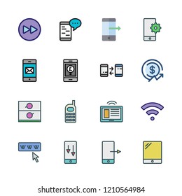 touch icon set. vector set about tablet, smartphone, mobile phone and adjustment id icons set.
