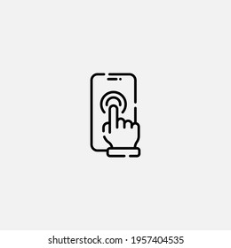 Touch icon sign vector,Symbol, logo illustration for web and mobile