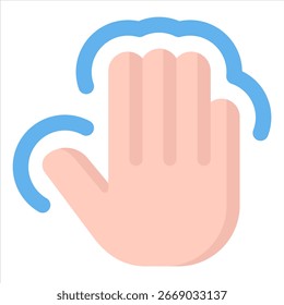 Tippen Sie auf das Symbol. Vektorgrafik.