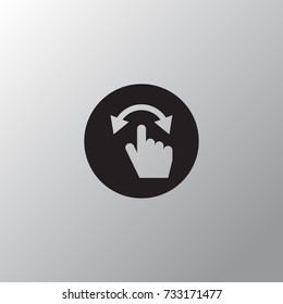 Touch icon in trendy isolated on grey background.Vector illustration.