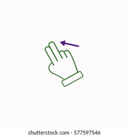 Touch  icon Vector design. Colored illustration.
