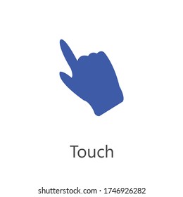 Touch icon. Vector illustration. Flat icon