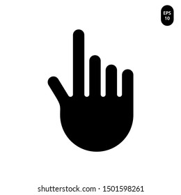 Touch icon vector, illustration logo template in trendy style. Can be used for many purposes