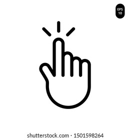 Touch icon vector, illustration logo template in trendy style. Can be used for many purposes