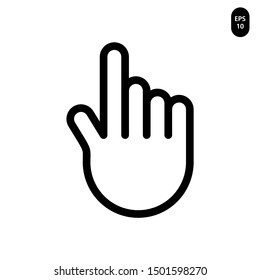 Touch icon vector, illustration logo template in trendy style. Can be used for many purposes