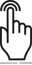 Touch icon vector image. Suitable for mobile application web application and print media.