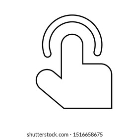 Touch icon. Web click symbol