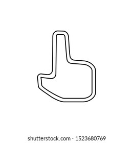 Touch icon. Web click symbol. Hand sign