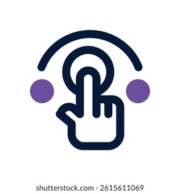 touch id dual tone icon. Sleek and modern vector icon for websites, mobile apps, marketing materials, and corporate design. Fully scalable and ready to use.
