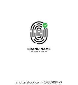 Touch Id Fingerprint Technology, Secure Access, Vector design template