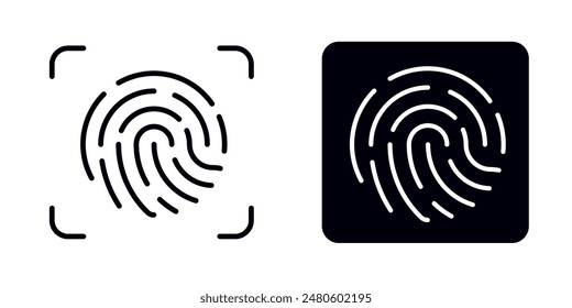 Touch id icon. Fingerprint icon.
