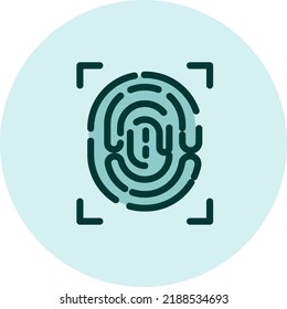 Touch Id Icon, Illustration, Vector On A White Background.