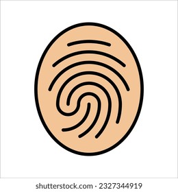 Touch ID icon, Vector high quality fingerprint icon, vector illustration on white background. Security access concept