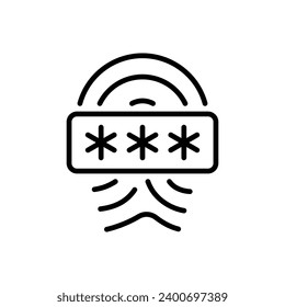 Touch id icon vector illustration. Password and fingerprint on isolated background. Biometric identification sign concept.