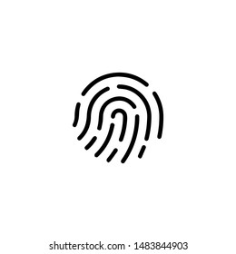 Touch ID icon vector isolated on background. Trendy sweet symbol. Pixel perfect. illustration EPS 10. - Vector