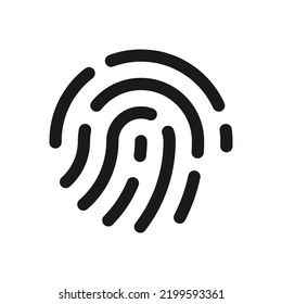 Touch ID icon vector isolated on whiter background. Trendy sweet symbol. Pixel perfect. illustration EPS 10. - Vector