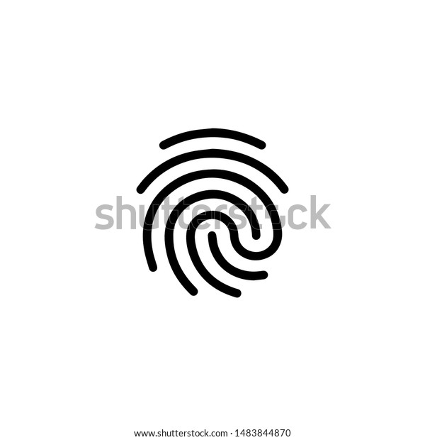 Touch ID icon\
vector isolated on background. Trendy sweet symbol. Pixel perfect.\
illustration EPS 10. -\
Vector