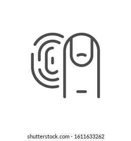 Touch ID line outline icon
