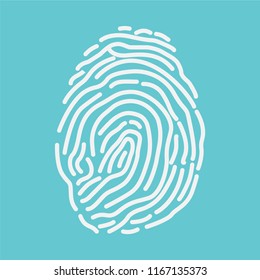 Touch ID. Scanning system for identification by finger-print. Vector illustration