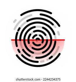 Icono simple de Touch id