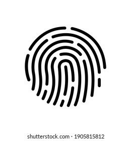 Touch ID Symbol Sign, Vector Illustration, Isolate On White Background Label .EPS10