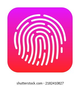 Touch ID Symbol Sign, Vector Illustration, Isolate On White Background Label .EPS10