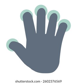 Touch illustration screen hand gesture