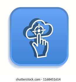 Touch isometric icon. Vector illustrations isolated for graphic and web design in 3d style.