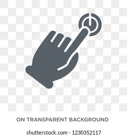 Touch and join icon. Trendy flat vector Touch and join icon on transparent background from Hands and guestures collection. 