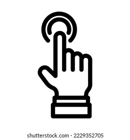 gráfico vectorial de icono de línea táctil