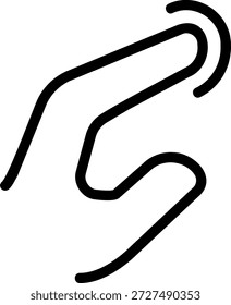 ícone de linha de toque ilustração vetor