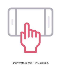 touch mobile colour line vctor icon
