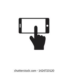 Touch mobile icon design template vector illustration isolated