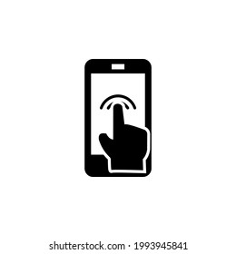 Pulse el icono móvil aislado en fondo blanco. png y vectores eps 10
