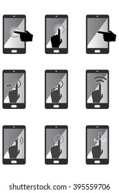 touch mobile icon set