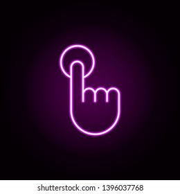 touch neon icon. Elements of Minimal universal theme set. Simple icon for websites, web design, mobile app, info graphics