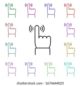 Touch, organ multi color style icon. Simple thin line, outline vector of human organ icons for ui and ux, website or mobile application