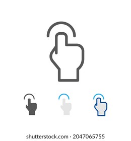 Touch Outline For Graphic And Web Design. Interactive Interface, Digital User Interaction. Hand Gesture In Virtual. Interactions Icon. Vector Illustration. Design On White Background. EPS10