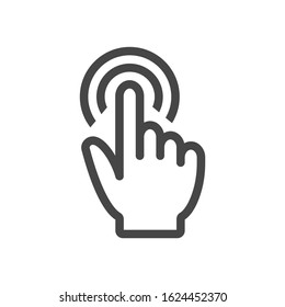 Touch Outline Vector Illustration Icon Isolated Stock Vector (Royalty ...