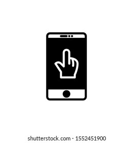 touch pad glyph icon black and white