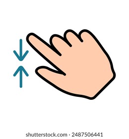 Touch pad icon. Index finger, doubleclick, decrease, increase, turn, rotation, approximation, press, Scrolling, click, arrow, sensor, turn. Zoom in, move, response time, x2